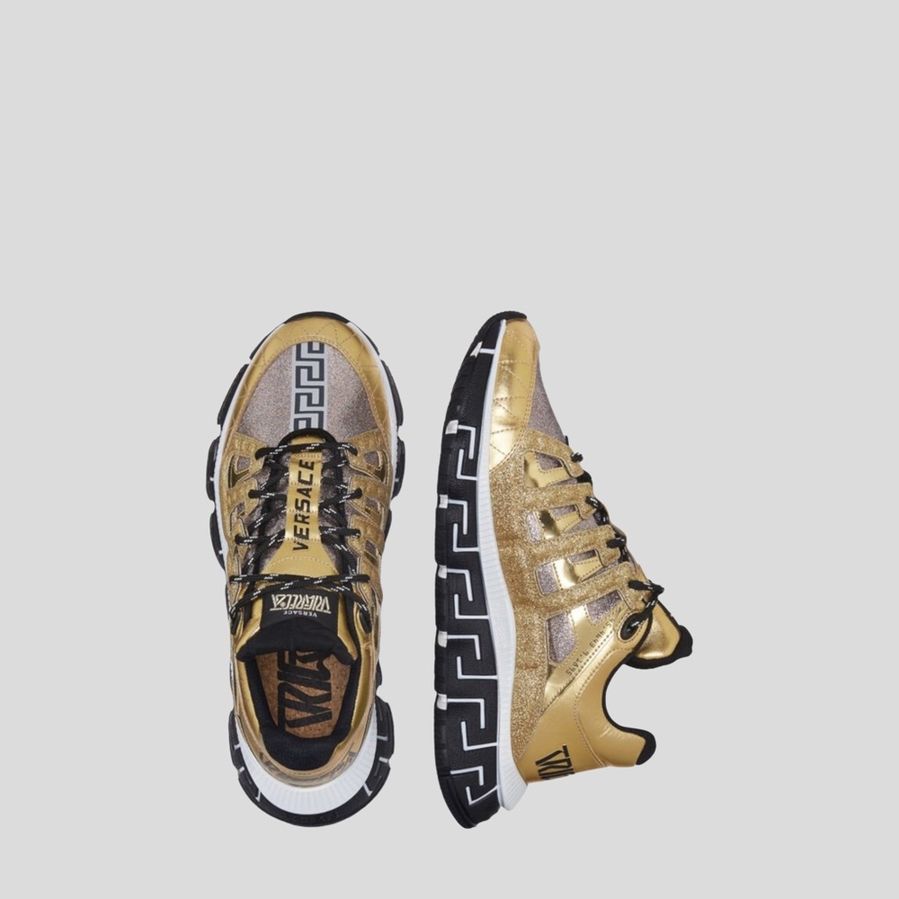 🆕 👟 VERSACE TRIGRECA SNEAKERS 💫 👟 Color: Gold Size: EU(36) US (6) - Picture 3 of 7